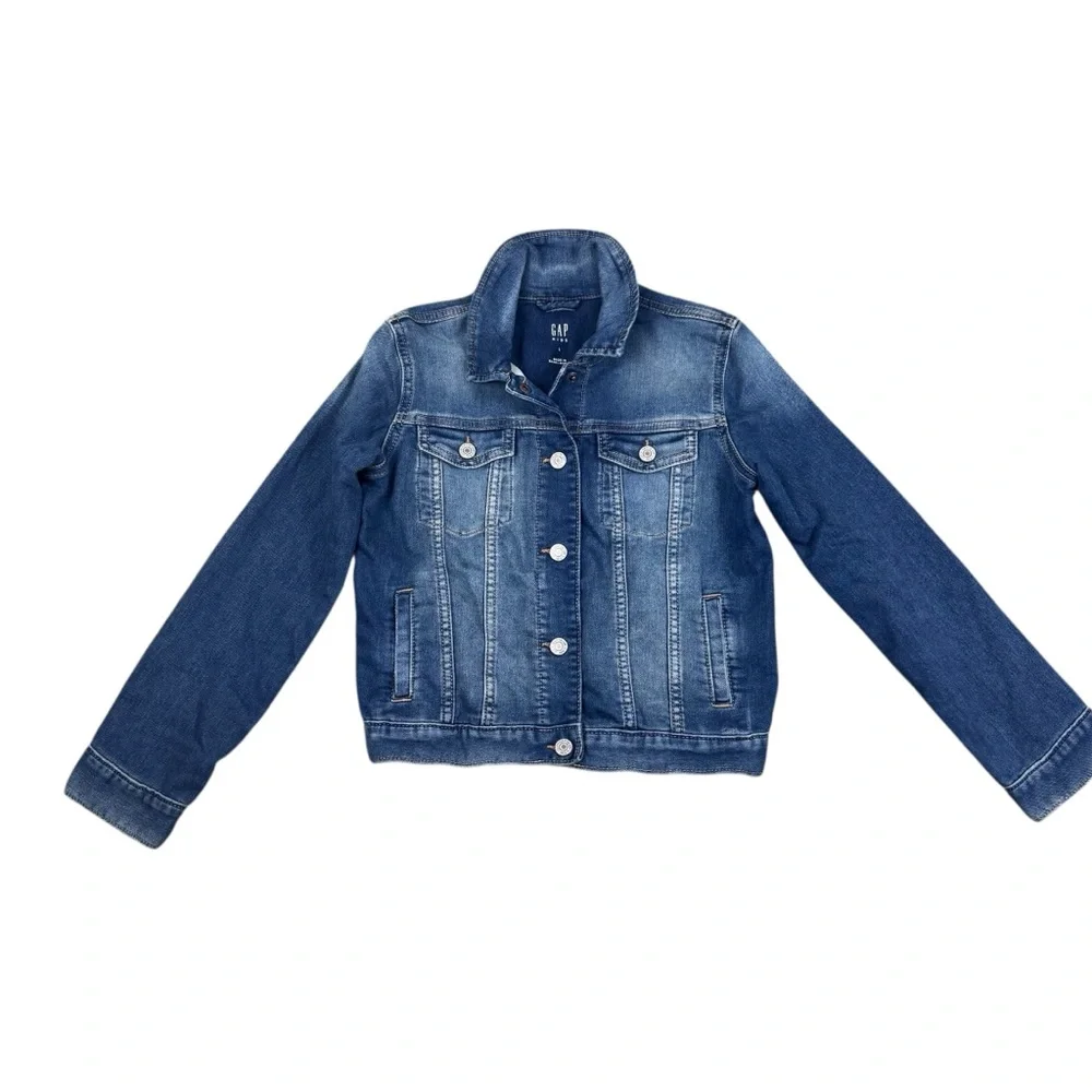 GAP Kids Classic Blue Denim Jean Jacket Girls Size Large